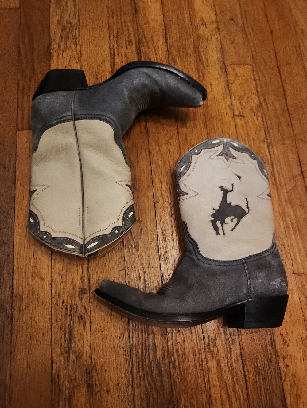 Vintage OLD GRINGO RARE Bucking Bronco Cowgirl Western Leather Boots - Picture 5 of 8